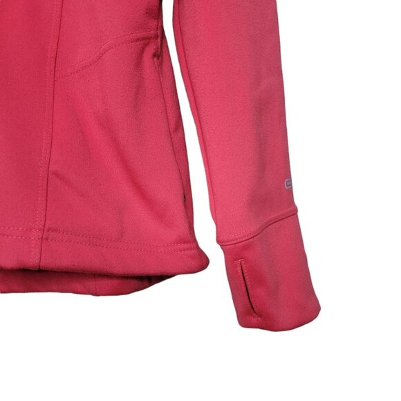 GSX Sweatshirt Full Zip Hooded Pink Thumb Holes Back Pocket Womens Medium - Picture 2 of 11